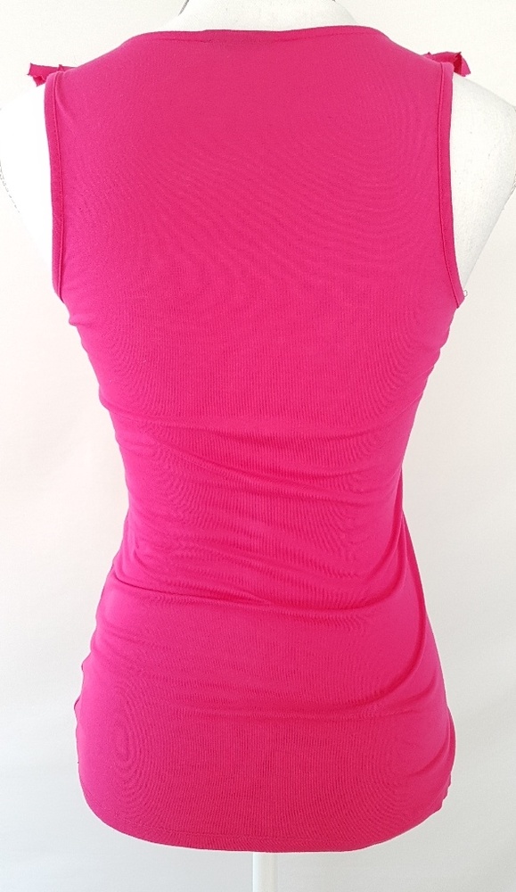 Pink/Fuchia Ruffle Neck Top - Picture 3 of 3